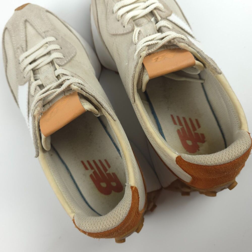 NEW BALANCE 327 Sneakers Leather Trainer Minimal Athleisure Athflow Sporty White - Picture 8 of 11